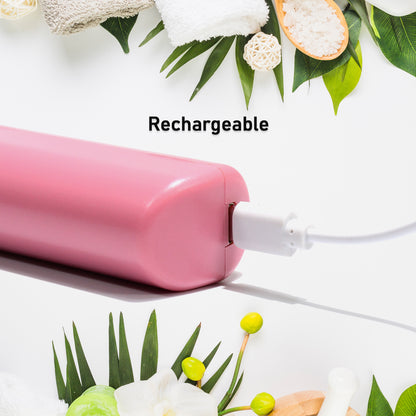 Rechargeable Mini Hair Straightener – Travel Portable USB Charging Cordless Hair Straightener Brush with Three Temperature Adjustments and Flat Iron Comb (1 Pc)