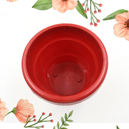 Plastic Heavy Duty Plant Pot Indoor Outdoor Garden Planter 13 cm Decorative Flower Pot Gamla Pack of 1