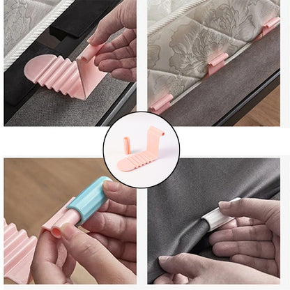 Universal Bed Sheet Holder Clip Set Anti Slip Mattress Sheet Fastener for Keeping Bed Sheets Tight Neat and Perfectly Fitted (Pack of 6)