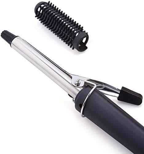 Hair Curling Iron Rod for Women – Ceramic Hair Curler with Cool Tip, Swivel Cord and Fast Heating for Natural Curls (Black)
