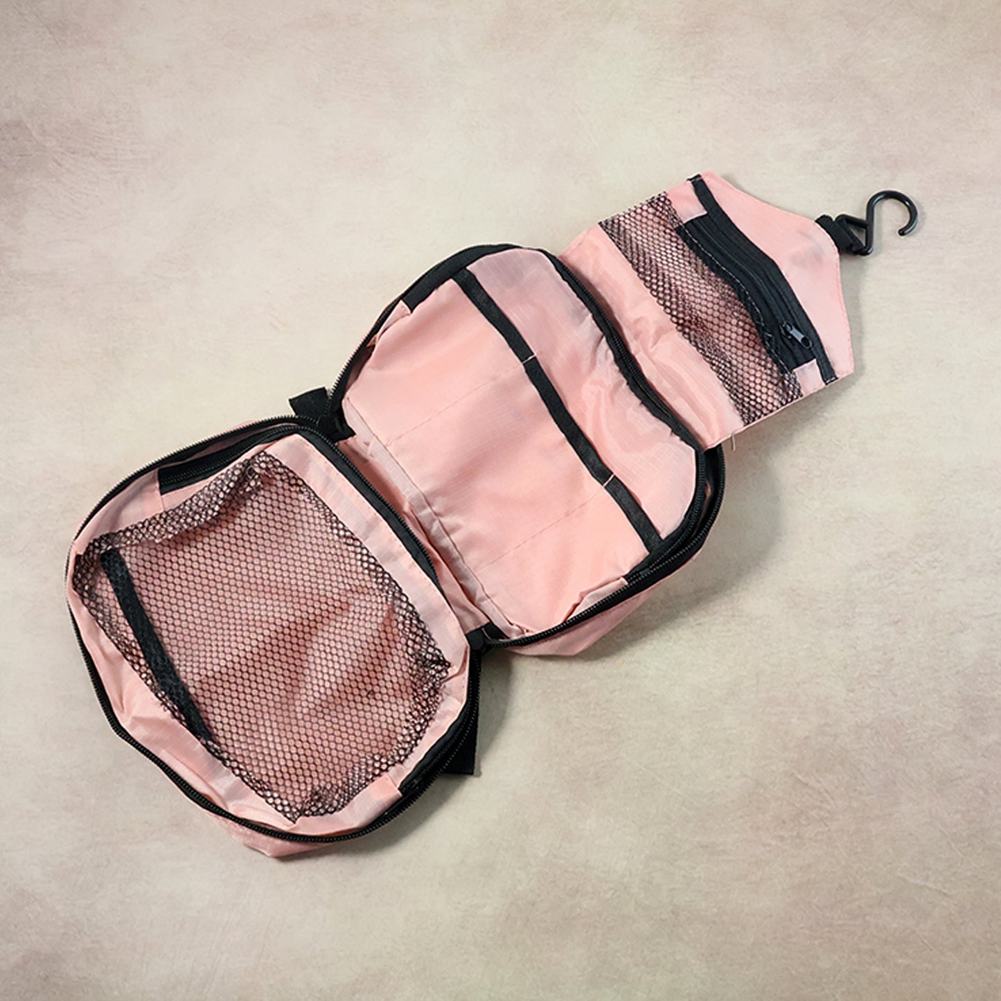Premium Travel Mate Hanging Toiletry Bag Organizer – Waterproof Foldable Multi-Layer Travel Pouch with Hook for Makeup, Toiletries, Shaving Kit & Personal Essentials (1 Pc)