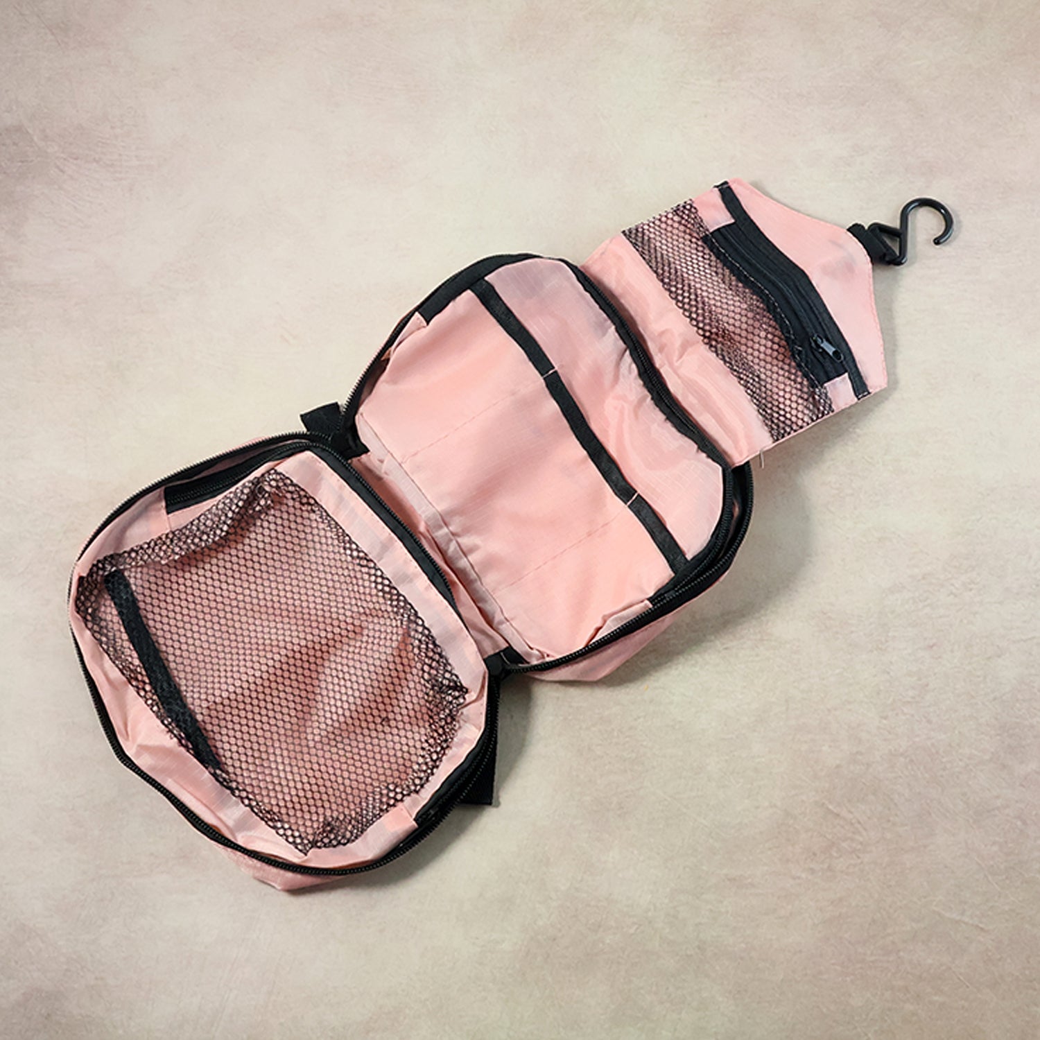 Premium Travel Mate Hanging Toiletry Bag Organizer – Waterproof Foldable Multi-Layer Travel Pouch with Hook for Makeup, Toiletries, Shaving Kit & Personal Essentials (1 Pc)