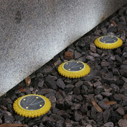 4 Pack Solar Ground Lights – Waterproof LED Solar Disk Lights for Garden, Pathway & Landscape Lighting