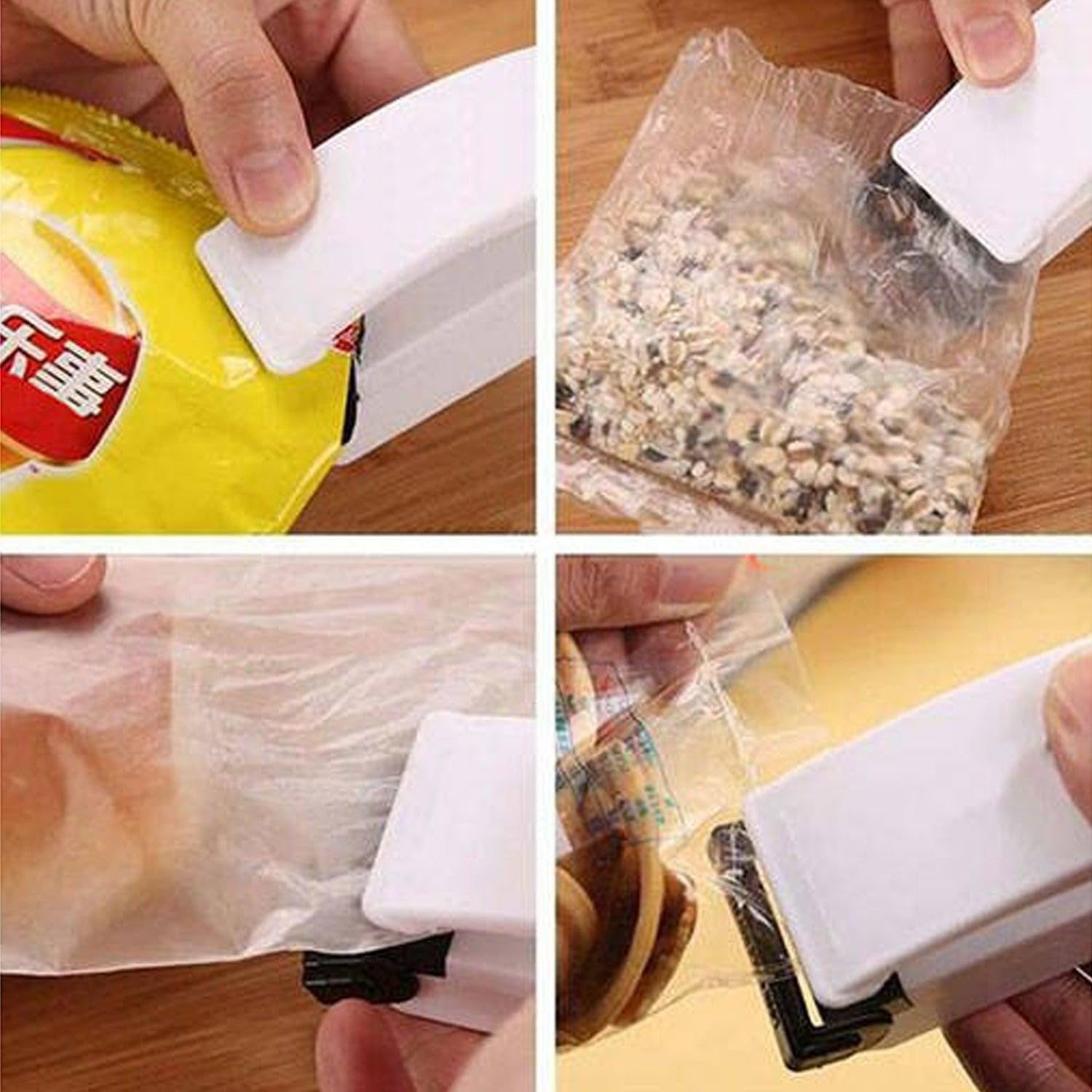 B Grade Mini Portable Plastic Bag Sealer Machine for Food Storage and Snack Packaging Handheld Heat Sealing Device (1 Piece)