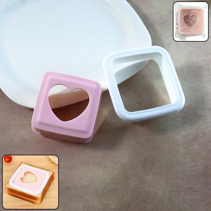 Heart Shape Sandwich Cutter and Bread Press – Cute DIY Sandwich Sealer and Crust Remover for Kids Lunch Boxes, Bento, Toast and Breakfast Snacks (1 Pc)