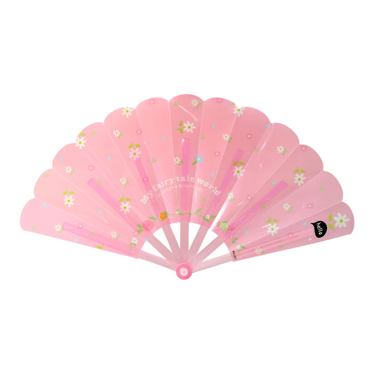 Foldable Hand Fan with Floral Print – Lightweight Portable Handheld Fan (1 Pc)