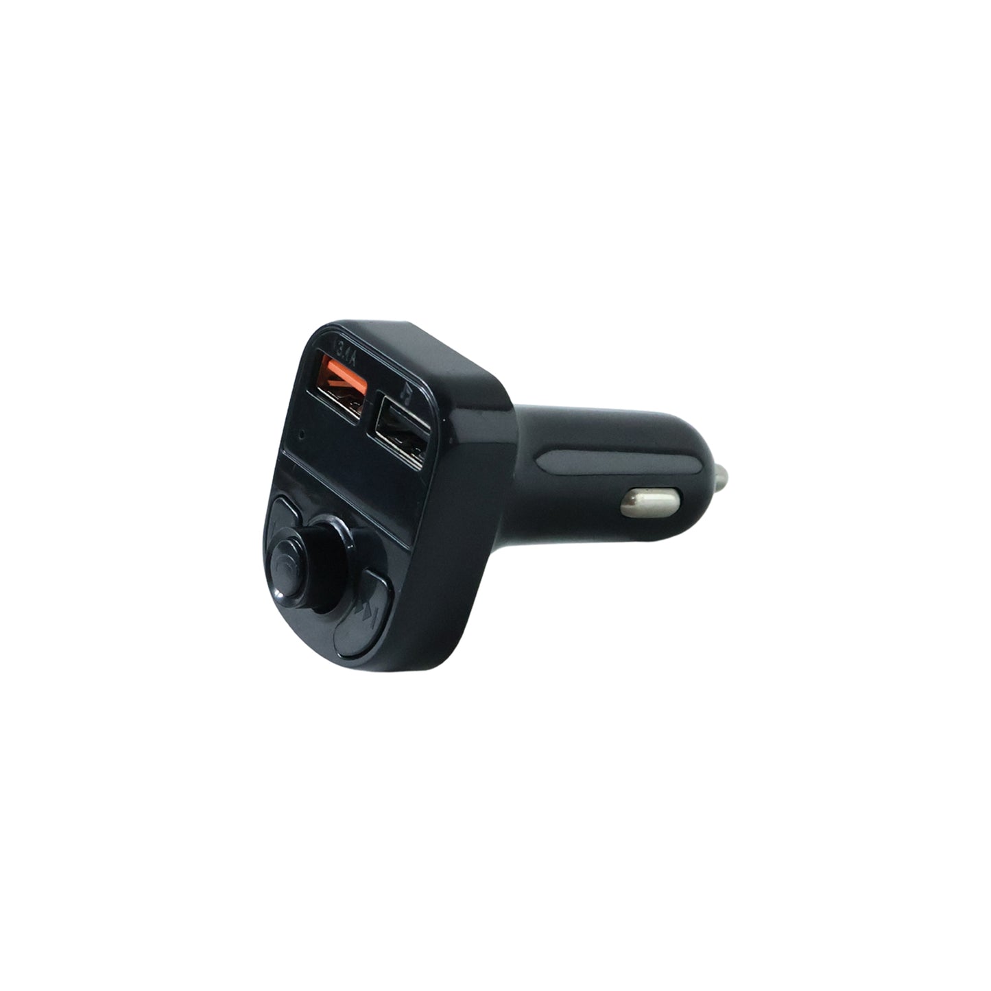 Wireless Car FM Transmitter with Dual USB Fast Charging Bluetooth Handsfree Calling Music Player LED Display and Control Knob (1 Pc)