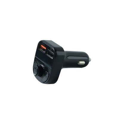 Wireless Car FM Transmitter with Dual USB Fast Charging Bluetooth Handsfree Calling Music Player LED Display and Control Knob (1 Pc)