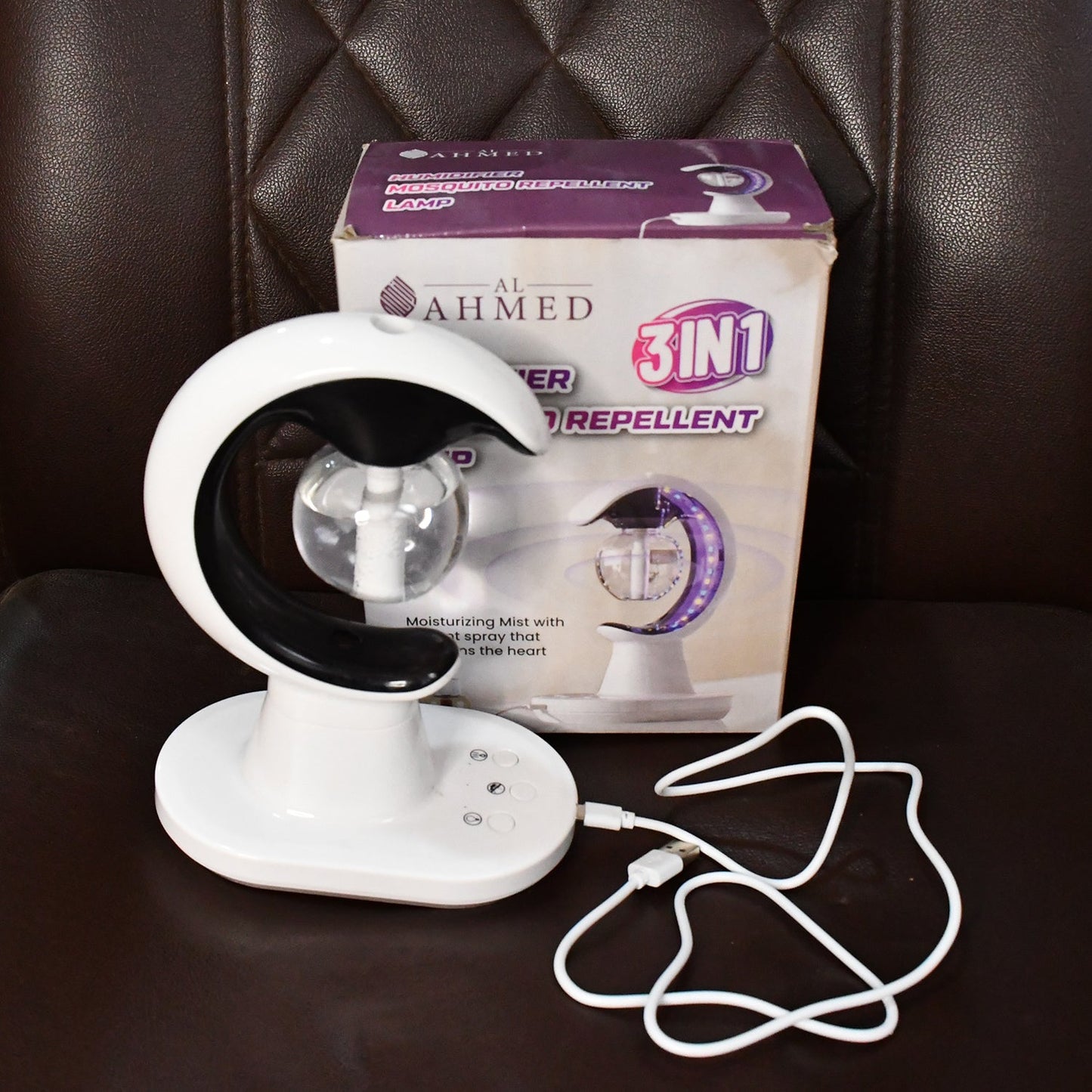 3-in-1 Led Lamp With Humidifier And Mosquito Repellent (1 Pc) Multifunction Air Moisturizer, Insect Control & Night Light for Home &Office