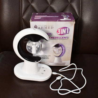 3-in-1 Led Lamp With Humidifier And Mosquito Repellent (1 Pc) Multifunction Air Moisturizer, Insect Control & Night Light for Home &Office