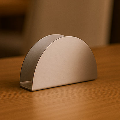 Stainless Steel Half-Moon Tissue Paper Napkin Holder Stand – Elegant Tabletop Dispenser (1 Pc)