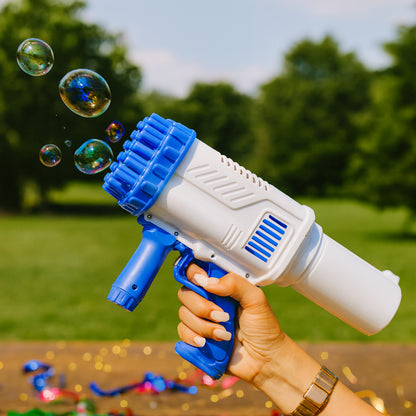 32 Holes Rechargeable Bubble Gun Toy – Automatic Big Rocket Bubble Blower (1 Set)