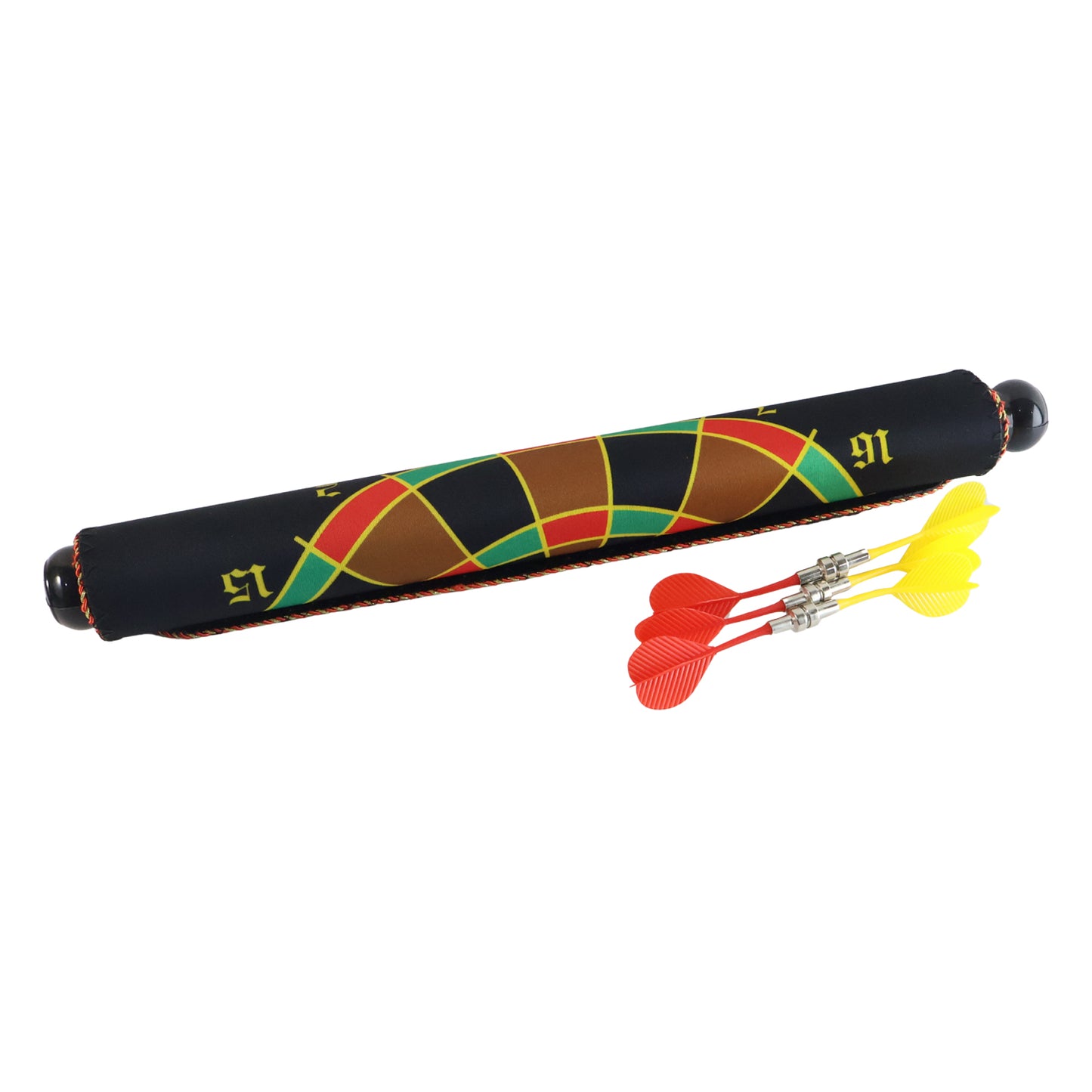 Roll-Up Double-Sided Dartboard Game – Hanging Target Mat with Scoring Rings – Safe Indoor and Outdoor Family Fun, Portable Travel Tube, Easy Storage – Includes Magnetic/Safety Darts (1 Set)