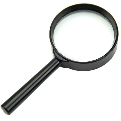 Magnifying Glass Lens Reading Aid – Real Glass Handheld Magnifier with Plastic Handle, 50mm Lens (1 Pc)