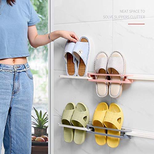 Multifunction Folding Slippers and Shoes Rack Wall Mounted Organizer for Bathroom, Bedroom, Door and Home Storage
