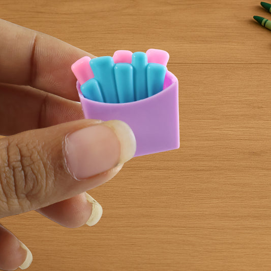 Mini French Fries Toy Set – Cute Pretend Play Snack Toy for Kids – Soft Touch, Colorful Fries Design with Realistic Texture – Fun Collectible Miniature for Gifting, Decoration and Role Play (1 Pc)