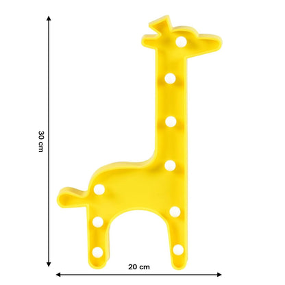 Giraffe Shape LED Decorative Night Light Battery Operated Marquee Lamp for Kids Room Bedroom Party Home Decoration Wall and Table Decor