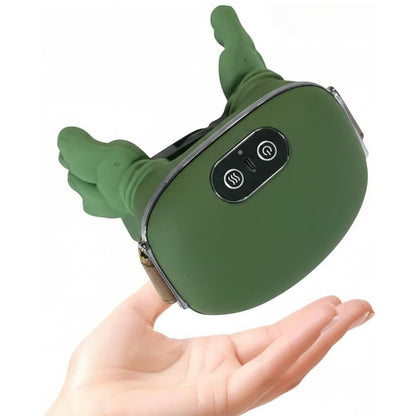Long Rechargeable Kneading Neck and Shoulder Massager with Adjustable Strap, Heating Function and Stress-Relief Finger Pressure Nodes for Full-Body Relaxation