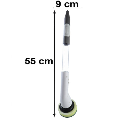 Multi Function Plastic Cleaning Brush Set with Long Handle and Interchangeable Heads for Bathroom, Kitchen and Home