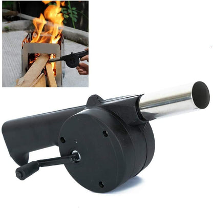 Portable Hand Crank Air Blower Fan for Charcoal Grill, BBQ, Fireplace, Fire Pit, Camping and Outdoor Cooking
