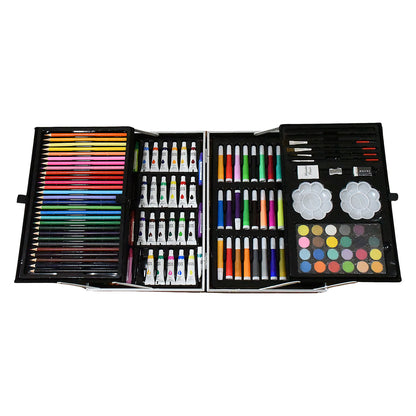 145 Pieces Professional Kids Art Set with Unicorn Design Carry Case – Complete Drawing, Painting and Coloring Kit
