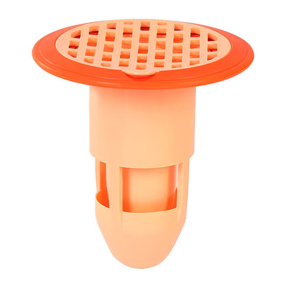 Bathroom & Kitchen Floor Drain Cover with Built-In Hair Catcher – Anti-Clogging Plastic Drain Strainer for Washbasin, Shower & Sink Outlet (1 Pc)