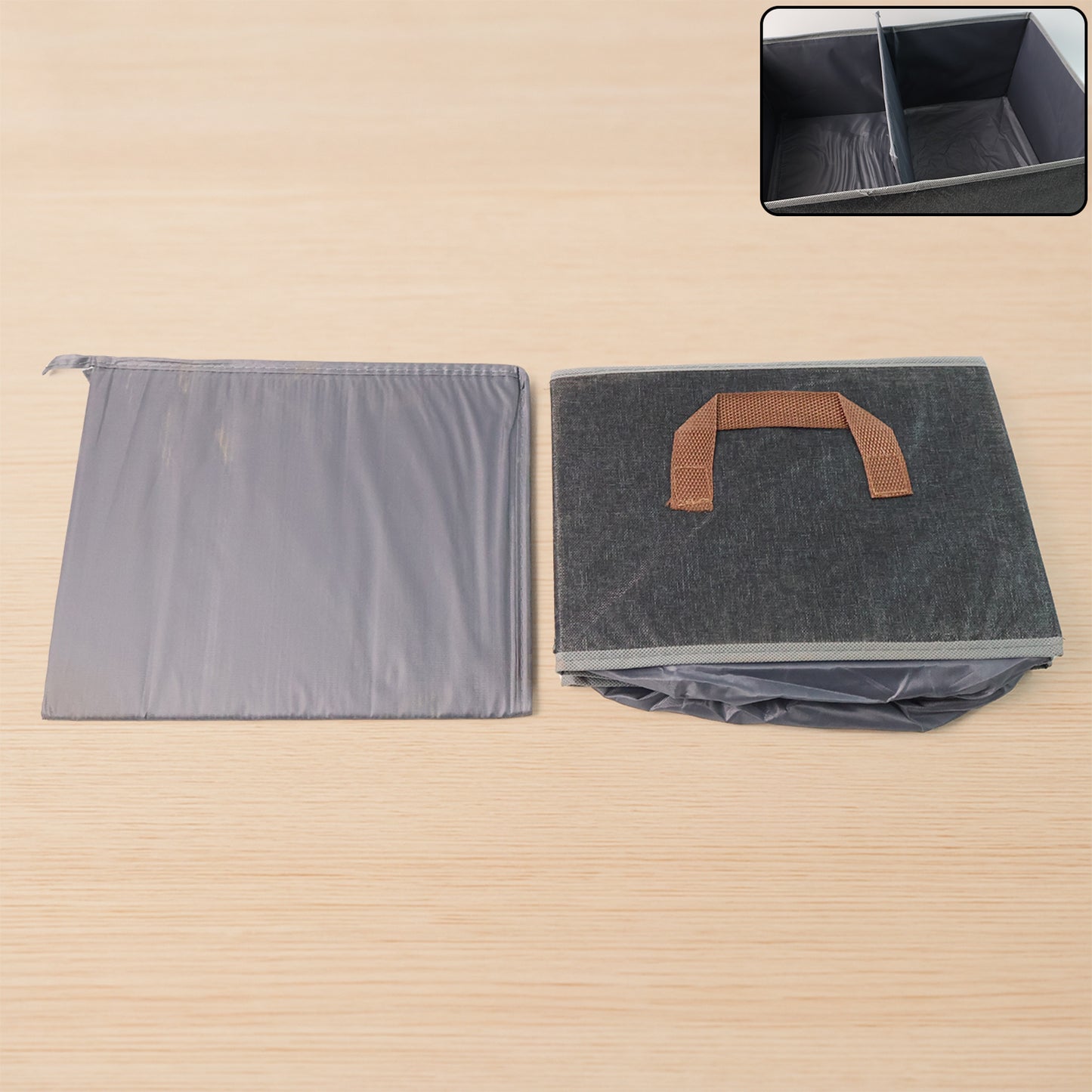 Foldable Rectangular Storage Box With Handle (46x28 Cm, 1 Pc)