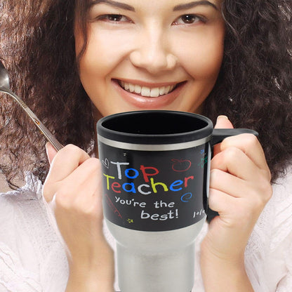 Stainless Steel Vacuum Glass Insulated Glass Coffee Mug (With Lid & Handle)