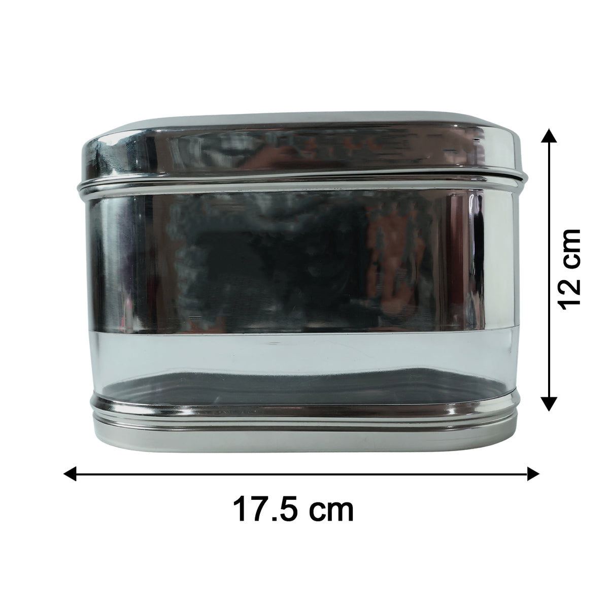 Supermom Modular Oval Stainless Steel Kitchen Storage Canister 1500 ML, Airtight Food Storage Container with Transparent Window for Tea, Coffee, Sugar and Pantry Organization