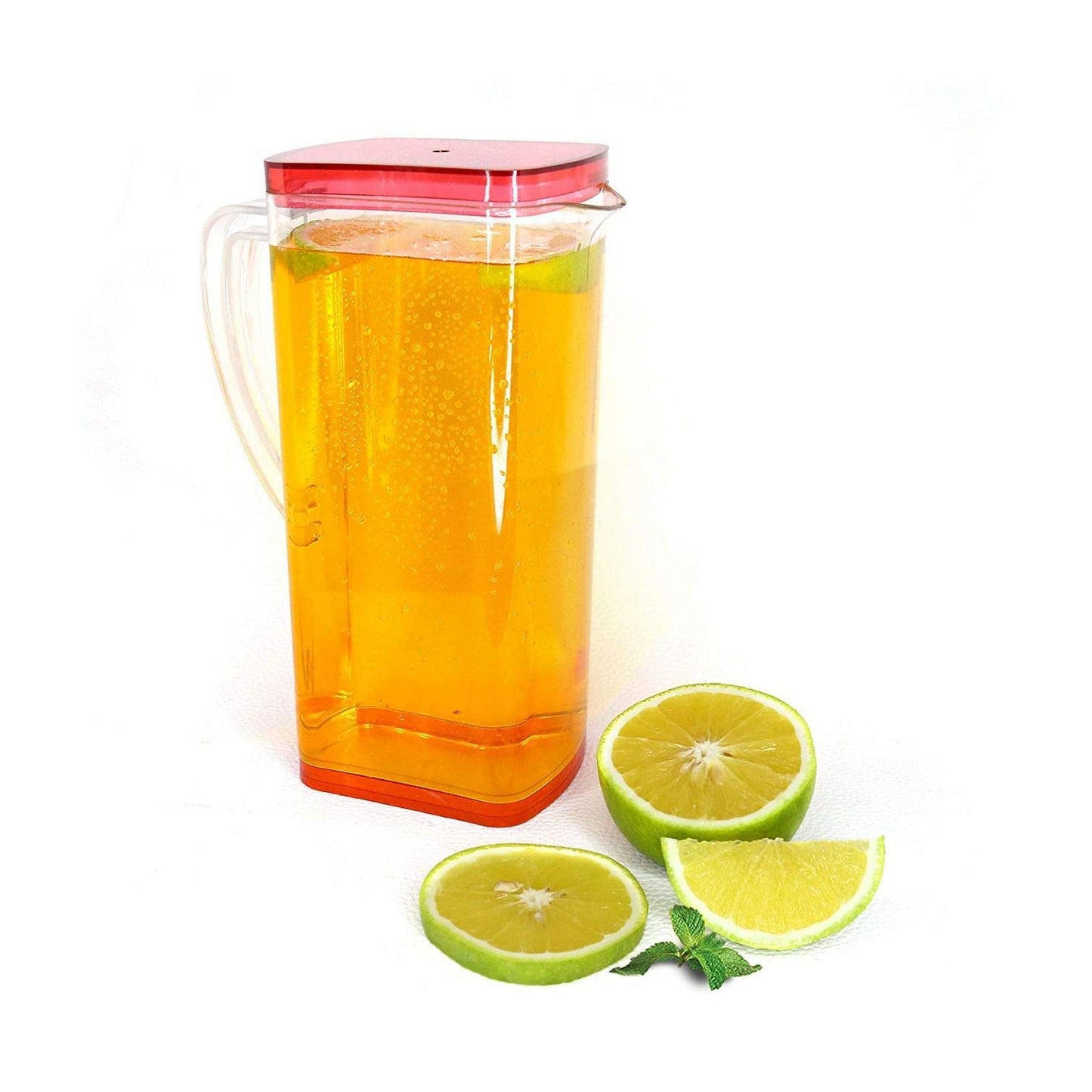 2000ml Square Water Jug with Lid Refrigerator Beverage Pitcher for Water Juice Cold Drinks and Daily Storage