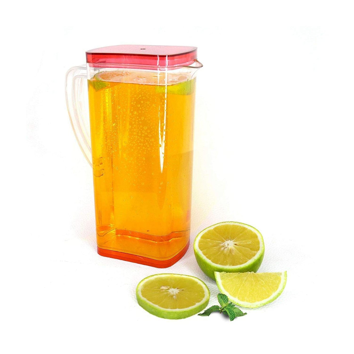 2000ml Square Water Jug with Lid Refrigerator Beverage Pitcher for Water Juice Cold Drinks and Daily Storage