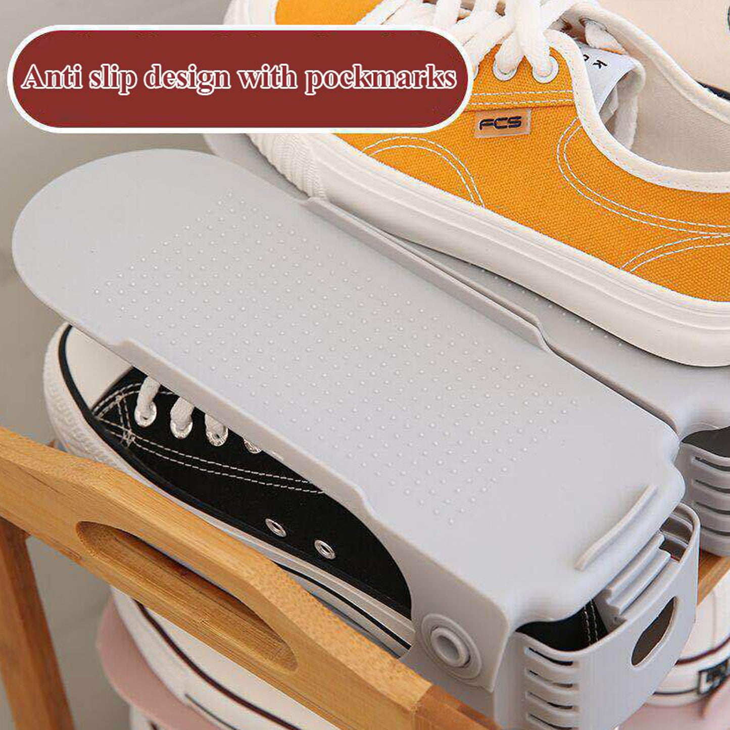 Adjustable Folding Shoe Slots Organizer