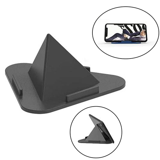 Universal Portable Three Sided Pyramid Mobile Holder Stand for Smartphones and Tablets Adjustable Desktop Table Phone Stand