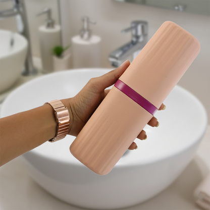 Multifunction Portable Travel Toothbrush Case Toothbrush and Toothpaste Holder Travel Toothbrush Storage Box, Portable (2 Pc)