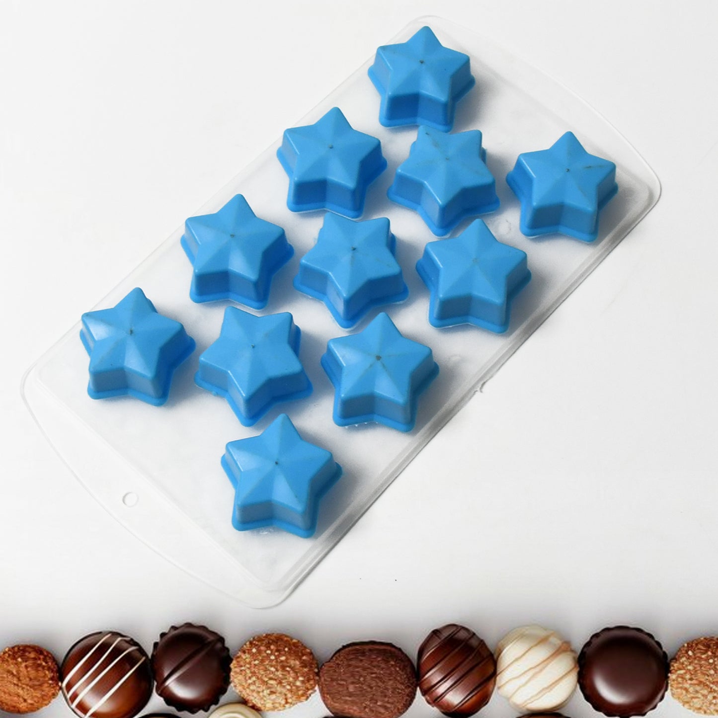 Silicone Multi Shape Ice Cube Tray, Flexible Fruit Shape Silicone Mold for Ice Cubes, Chocolate, Jelly, Candy, Cake Decoration and Baking (1 Pc)
