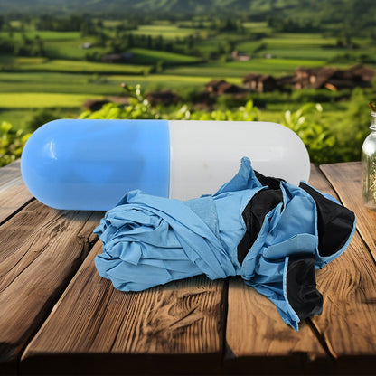 5 Fold Capsule Umbrella for Men Women and Kids Portable Mini Travel Umbrella Windproof Sunproof Rainproof with Case Pack of 1