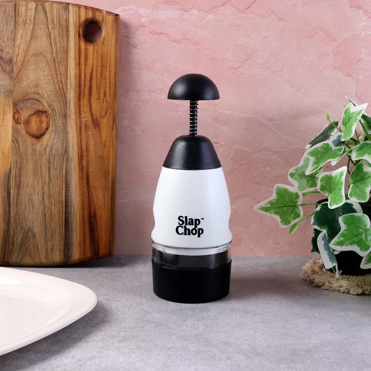 Slap Chop Hand Press Vegetable and Fruit Chopper – Manual Food Dicer and Onion Cutter for Effortless Kitchen Prep – Multi-Functional Push-Down Chopper for Vegetables, Dry Fruits, and Nuts (1 Pc)