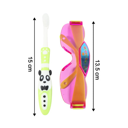 Kids Toothbrush and Sunglasses Toy Set – Fun and Interactive Oral Care Combo for Kids | Includes Cute Panda Toothbrush and Colorful Sunglasses | Perfect for Little Ones