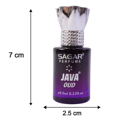 Sagar Java Oud Roll On Attar, Alcohol Free Long Lasting Woody Perfume Oil for Men and Women, 9.9 ml