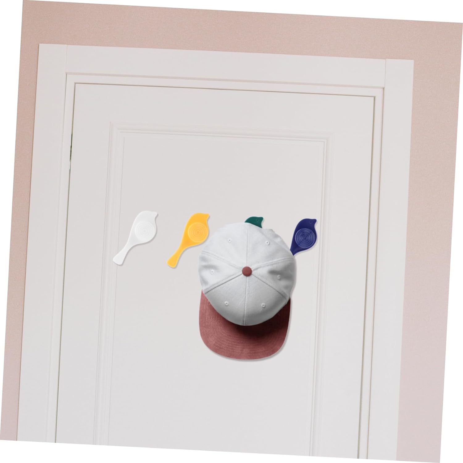 Bird Shape Self Adhesive Wall Hooks | Decorative No Drill Towel, Coat, Hat and Key Holder Hooks for Bathroom, Kitchen, Bedroom and Office | 4 Piece Set