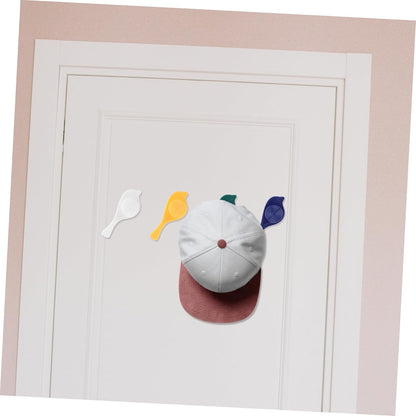 Bird Shape Self Adhesive Wall Hooks | Decorative No Drill Towel, Coat, Hat and Key Holder Hooks for Bathroom, Kitchen, Bedroom and Office | 4 Piece Set