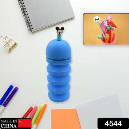 Silicone Telescopic Pen Holder With Zipper Closure And Large Capacity | School Clear Pencil Case