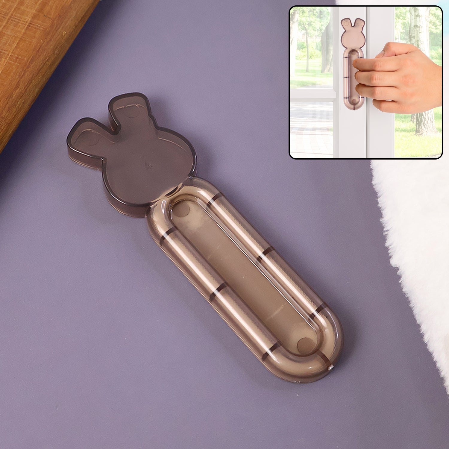 Self Stick Push Pull Helper Stick On Cabinet Handle and Drawer Knob for Kitchen Cabinets, Sliding Doors, Windows, Wardrobes and Drawers | 1 Pc