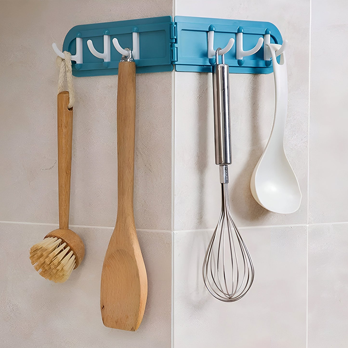 Foldable Rotating Wall-Mounted Multipurpose Hook Rack for Kitchen, Bathroom & Home Storage | Space-Saving, Waterproof & Easy Installation Organizer (1 Pc)