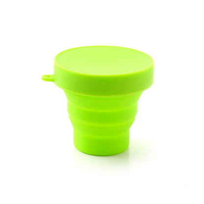 Round Silicone Foldable Glass, Foldable Travel Mug with Lid, Silicone Mug, Camping Cup, Lightweight Travel Drinking Mug, Fancy Stylish Mug for Girls, Boys (1 Pc)