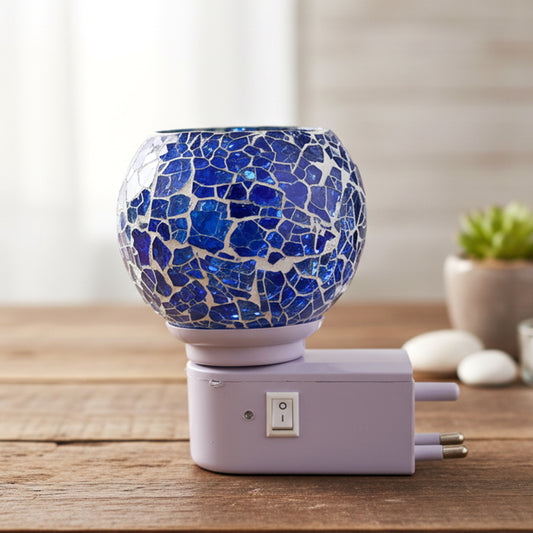 Kapoor Dani Mosaic Glass Electric Night Lamp Plug In Decorative Warm Glow Lamp for Bedroom Living Room Mandir Kids Room and Home Décor (1 Pc)