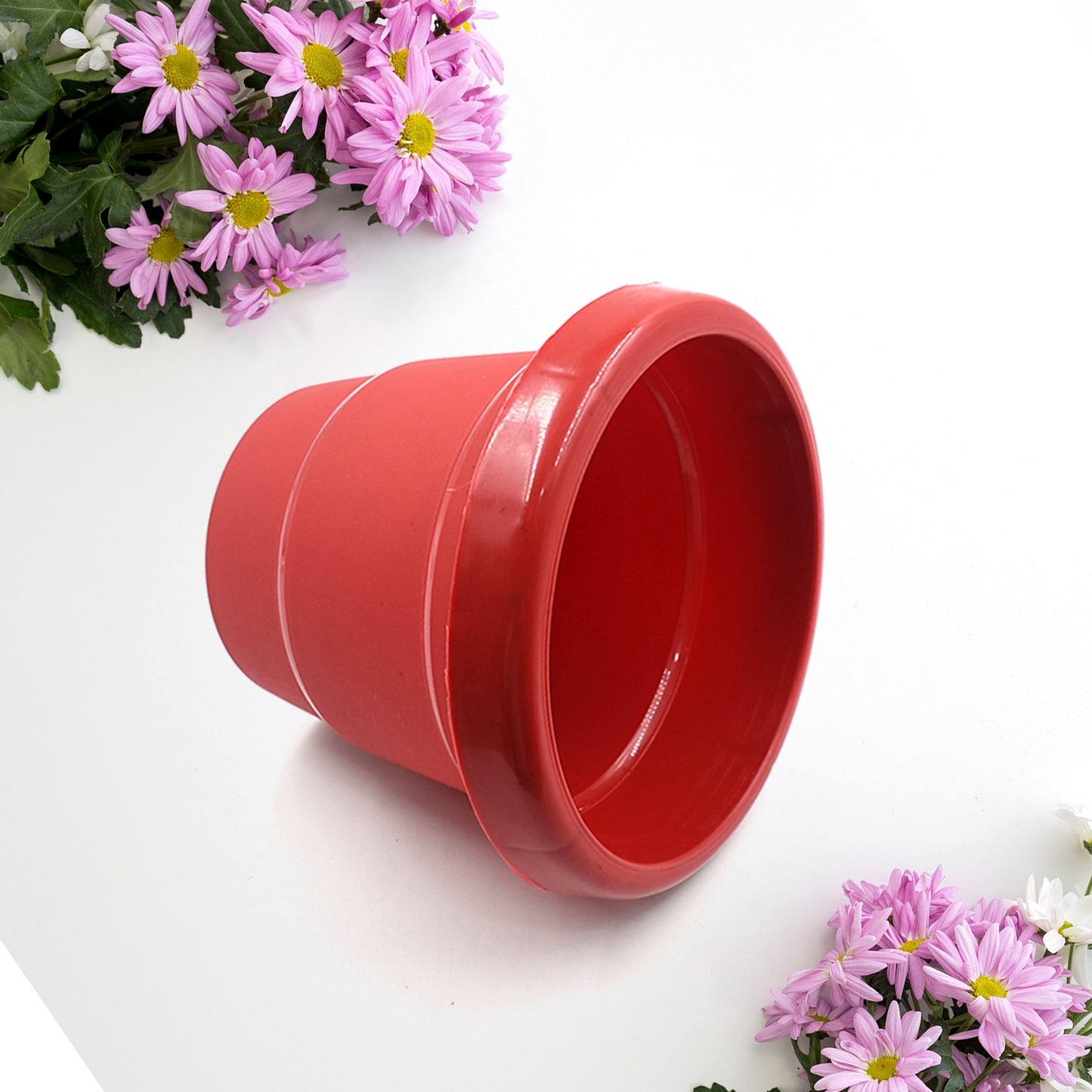 Plastic Heavy Duty Plant Pot Indoor Outdoor Garden Planter 13 cm Decorative Flower Pot Gamla Pack of 1