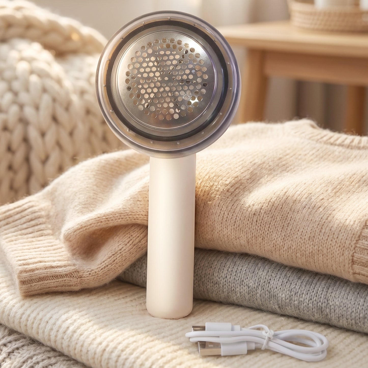Rechargeable Electric Lint Remover Fabric Shaver For Clothes Sweaters Sofa Blankets (1 Pc)