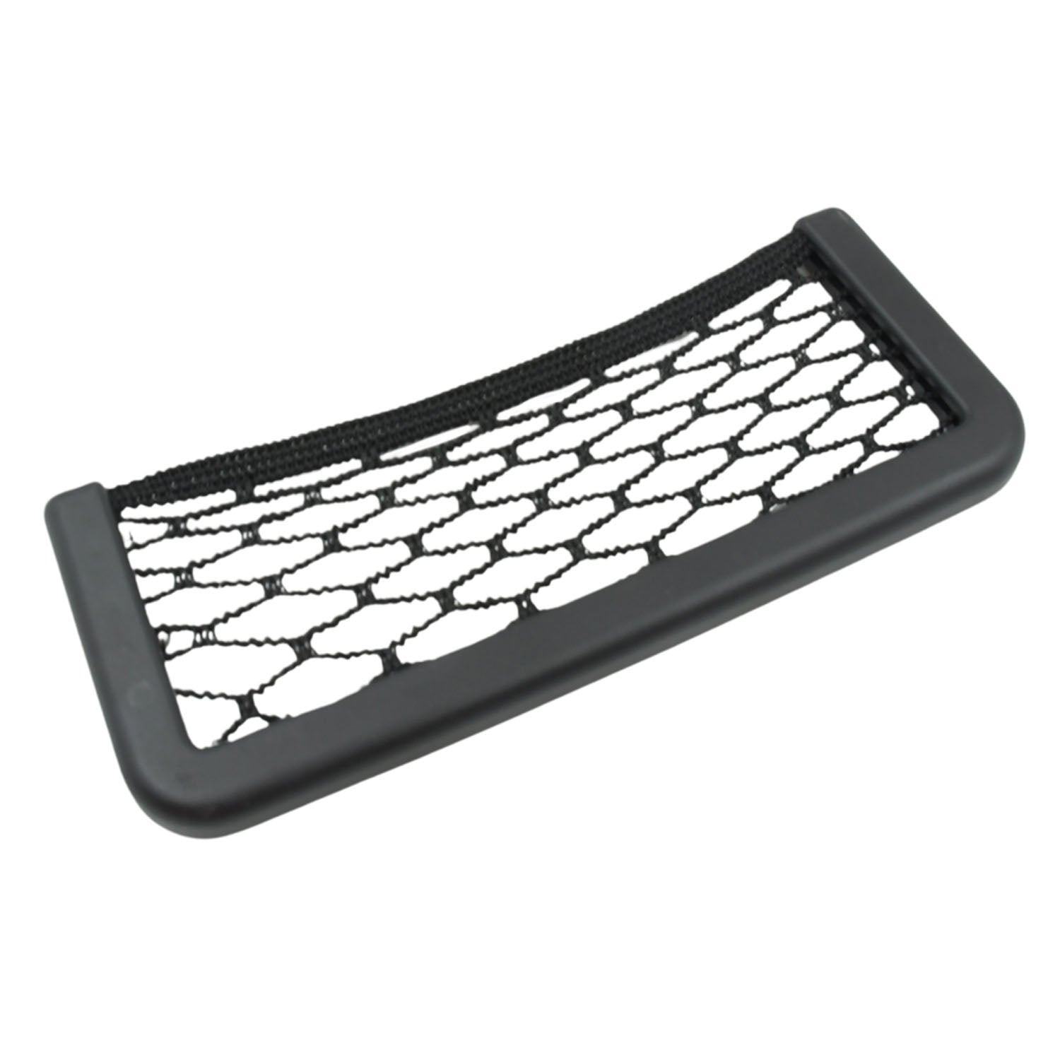 Car Seat Side Mesh Storage Pocket Organizer with Strong Adhesive | Elastic Car Net Bag for Mobile Phone, Wallet, Cards and Small Accessories (1 Pc)