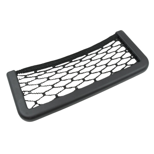 Car Seat Side Mesh Storage Pocket Organizer with Strong Adhesive | Elastic Car Net Bag for Mobile Phone, Wallet, Cards and Small Accessories (1 Pc)